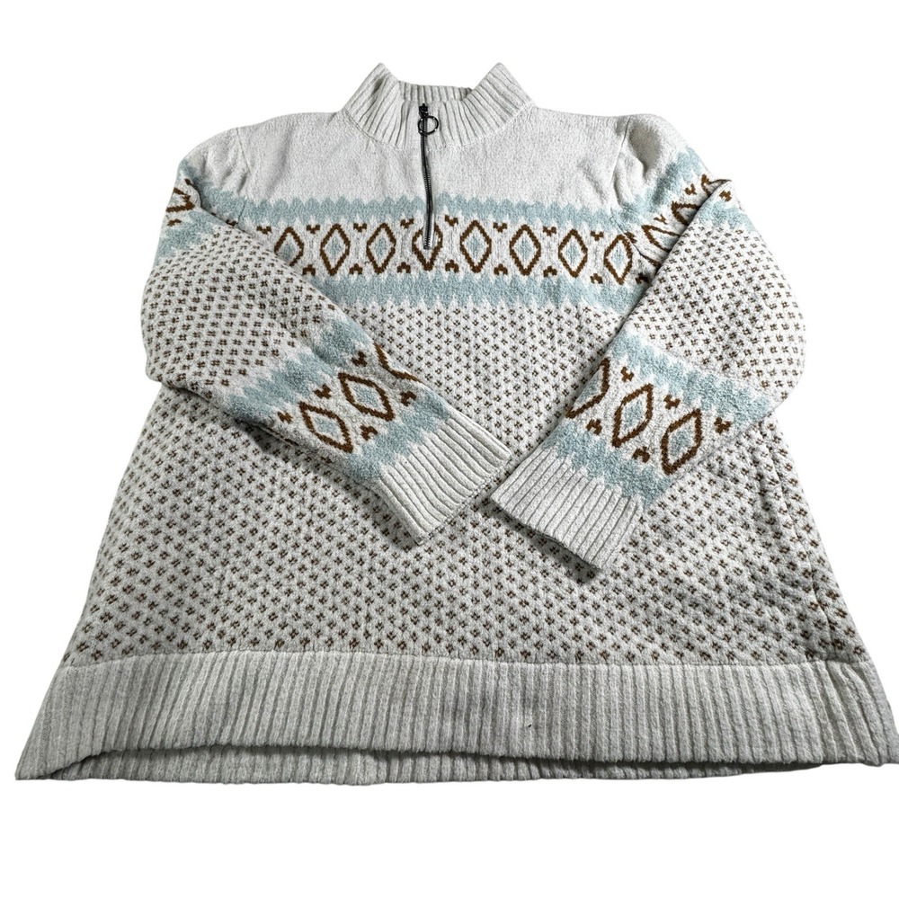 Pinque Soft Sweater‎ Size 3X Zipper Winter Holiday